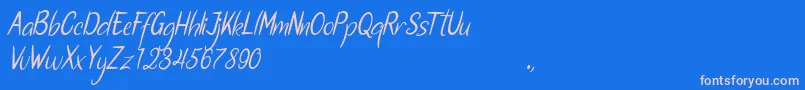 Santa Fe Font – Pink Fonts on Blue Background