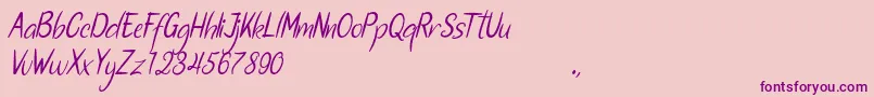 Santa Fe Font – Purple Fonts on Pink Background