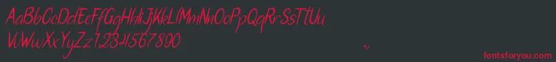Santa Fe Font – Red Fonts on Black Background