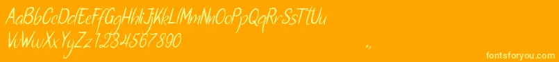 Santa Fe Font – Yellow Fonts on Orange Background