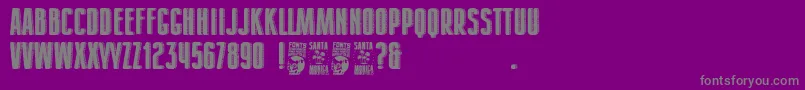 Santa Monica Font – Gray Fonts on Purple Background
