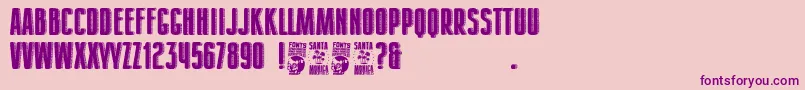 Santa Monica Font – Purple Fonts on Pink Background