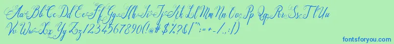 Santa Rose-fontti – siniset fontit vihreällä taustalla