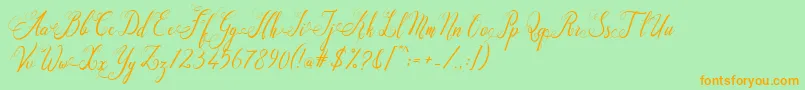 Santa Rose Font – Orange Fonts on Green Background