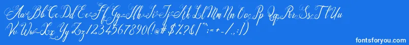 Santa Rose Font – White Fonts on Blue Background