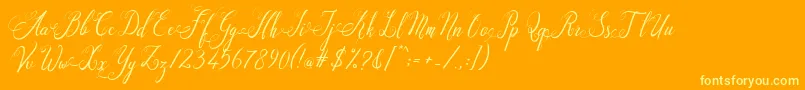 Santa Rose-fontti – keltaiset fontit oranssilla taustalla