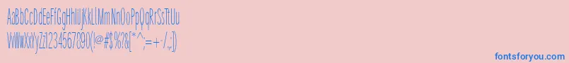 SantanaXtraCondensed Font – Blue Fonts on Pink Background