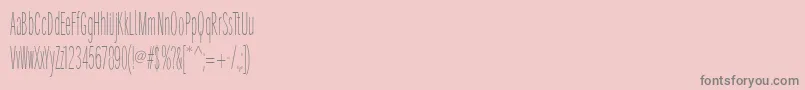 SantanaXtraCondensed Font – Gray Fonts on Pink Background