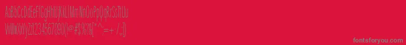 SantanaXtraCondensed Font – Gray Fonts on Red Background