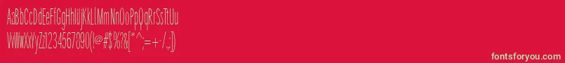 SantanaXtraCondensed Font – Green Fonts on Red Background