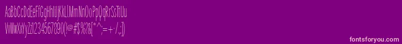 Fonte SantanaXtraCondensed – fontes rosa em um fundo violeta