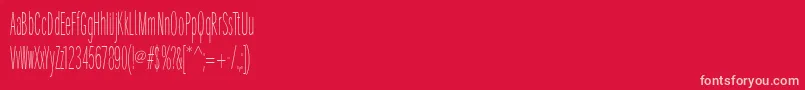 SantanaXtraCondensed-Schriftart – Rosa Schriften auf rotem Hintergrund