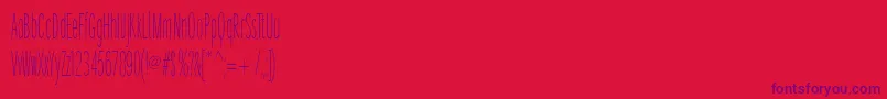 SantanaXtraCondensed Font – Purple Fonts on Red Background