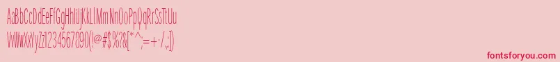 SantanaXtraCondensed Font – Red Fonts on Pink Background
