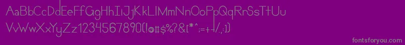 Santario Font – Gray Fonts on Purple Background
