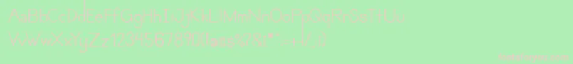Santario Font – Pink Fonts on Green Background