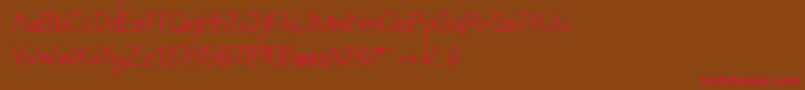 Santario Font – Red Fonts on Brown Background