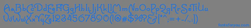 SantasSleighFull Bold Font – Blue Fonts on Gray Background