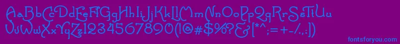 SantasSleighFull Bold Font – Blue Fonts on Purple Background
