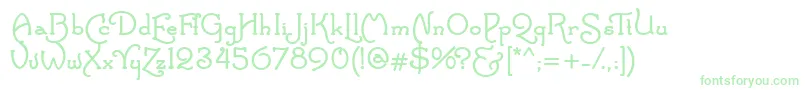 SantasSleighFull Bold Font – Green Fonts on White Background