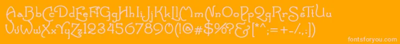 SantasSleighFull Bold Font – Pink Fonts on Orange Background