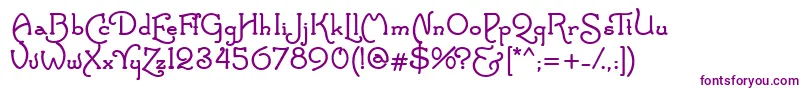 SantasSleighFull Bold Font – Purple Fonts on White Background