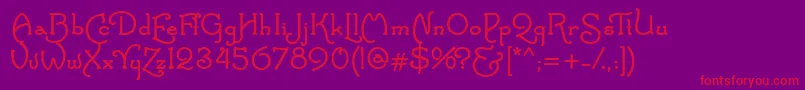 SantasSleighFull Bold Font – Red Fonts on Purple Background