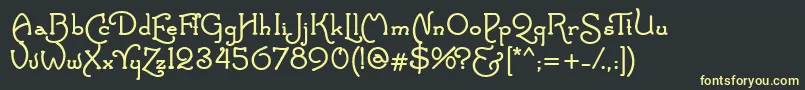 SantasSleighFull Bold Font – Yellow Fonts on Black Background