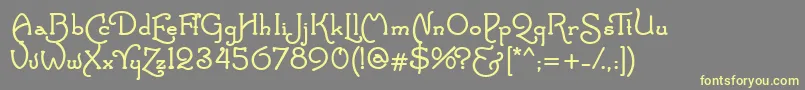 SantasSleighFull Bold Font – Yellow Fonts on Gray Background