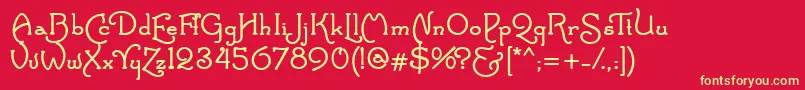 SantasSleighFull Bold Font – Yellow Fonts on Red Background