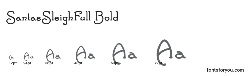 SantasSleighFull Bold Font Sizes