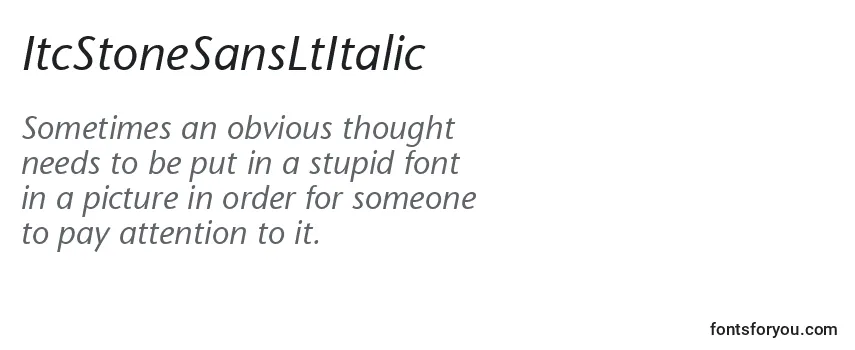 ItcStoneSansLtItalic Font