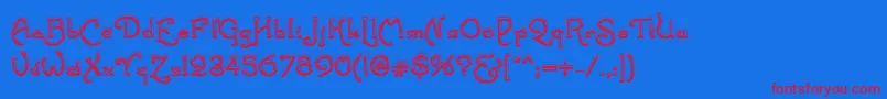 More about SantasSleighFull Deluxe Font SantasSleighFull Deluxe Font – Red Fonts on Blue Background