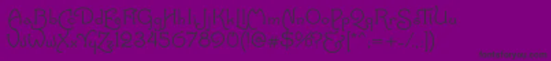 SantasSleighFull Font – Black Fonts on Purple Background