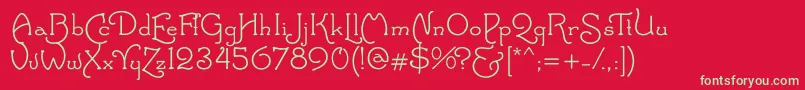 SantasSleighFull Font – Green Fonts on Red Background