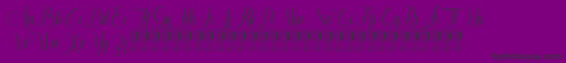 Santhana Demo Font – Black Fonts on Purple Background