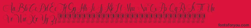 Santhana Demo Font – Black Fonts on Red Background