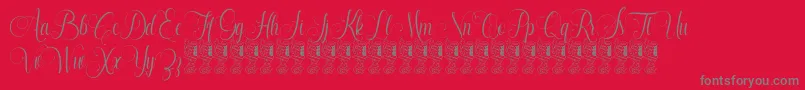 Santhana Demo Font – Gray Fonts on Red Background