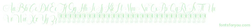 Santhana Demo Font – Green Fonts on White Background