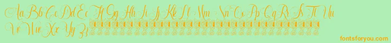 More about Santhana Demo Font Santhana Demo Font – Orange Fonts on Green Background