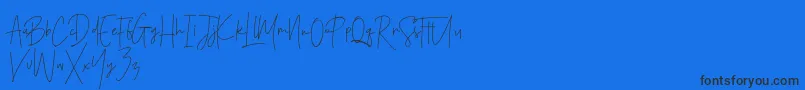Santiago Pro Font – Black Fonts on Blue Background