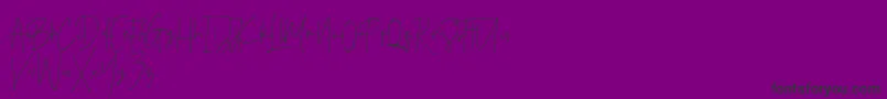 Czcionka Santiago Pro – czarne czcionki na fioletowym tle