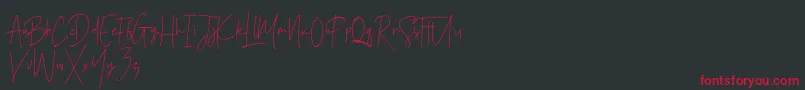 Santiago Pro Font – Red Fonts on Black Background