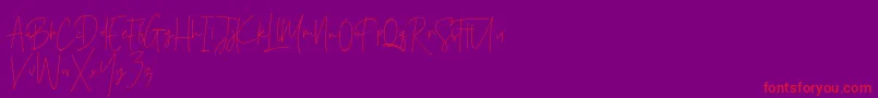 Santiago Pro Font – Red Fonts on Purple Background