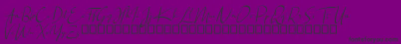 Czcionka Santiago – czarne czcionki na fioletowym tle