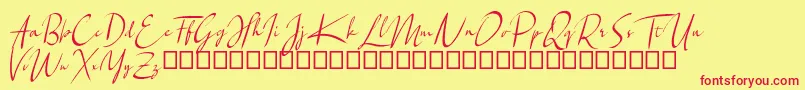 Santiago Font – Red Fonts on Yellow Background