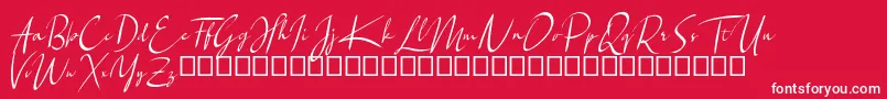 Santiago Font – White Fonts on Red Background