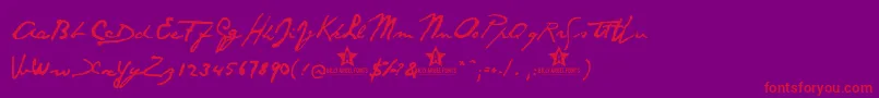 SANTO    Font – Red Fonts on Purple Background