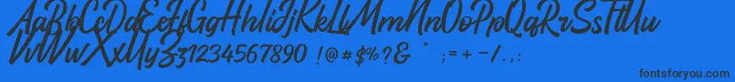 Santun Adab Font – Black Fonts on Blue Background