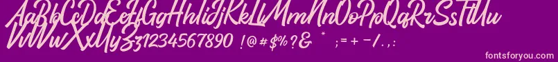 Santun Adab Font – Pink Fonts on Purple Background